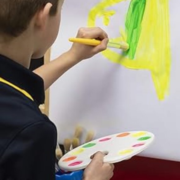 NWOT Paint Drop Cloth 8 Plastic Palette 48 Pans 5 Knife & 2oz Spray Bottle Set - Picture 2 of 10